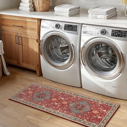 GENIMO Christmas Kitchen Mats for Floor, Anti Fatigue Mats 2PCS,New Red - Image 6