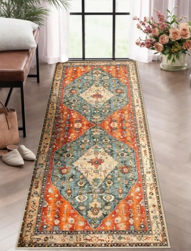 SERISSA 2x5 Washable Non Slip Boho Runner Rug for Hallway by SERISSAHomeDecorCollection