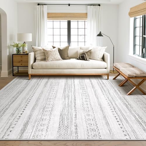 kakania Washable 10x12 Area Rug for Living Room: Boho Geometry Home Decor - Image 6