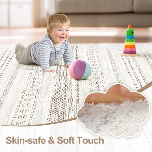 kakania Washable 10x12 Area Rug for Living Room: Boho Geometry Home Decor - Image 5