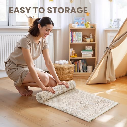 zesthome 2'6 x 10' Runner Rug Non Slip,Washable Kitchen Rugs,Beige - Image 7