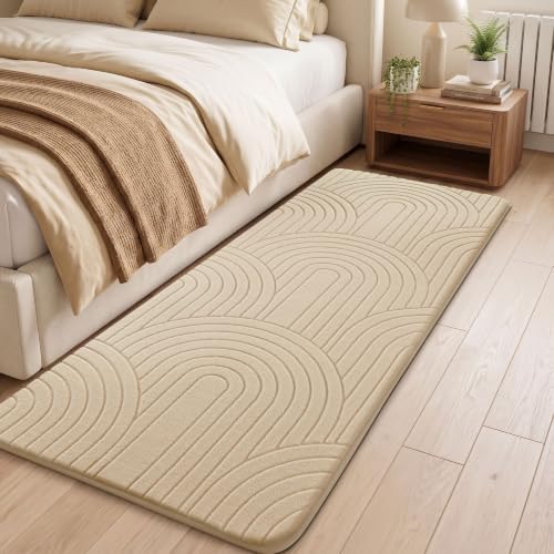 Sour Lemon 2x6 Runner Rug for Hallways Non Slip, Bedroom Modern Rugs Beige - Image 2