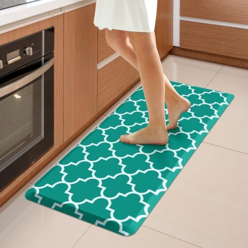 WISELIFE Kitchen Mats and Rugs Cushioned Anti-Fatigue, 17.3"x 39", Green by WiseLife