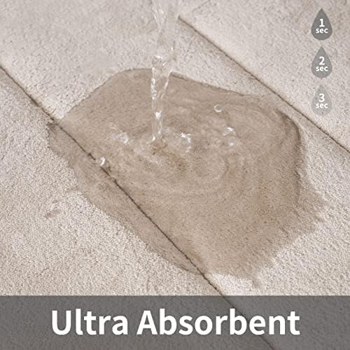 ROSMARUS Memory Foam Bath Mat, 17''x24'', Ltbrown - Image 4