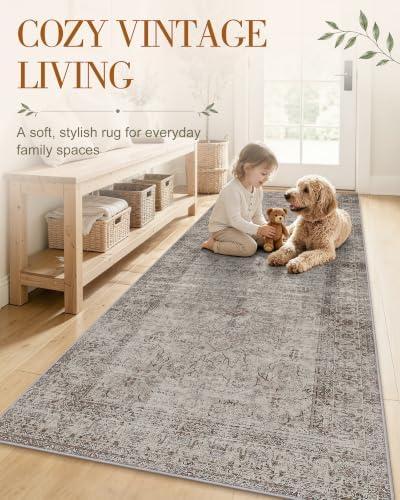 OLANLY 9x12 Washable Area Rug, Soft Non Slip Carpet for Bedroom Living Room - Image 3