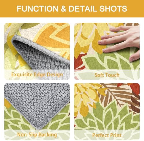 Arenarug Outdoor Rug Waterproof, Washable Patio Rug for Deck, 6x6, Orange - Image 5