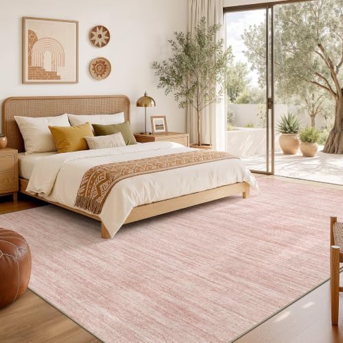 Nakagishi Boho 6x9 Area Rug Living Room Rugs Machine Washable Pink - Image 6