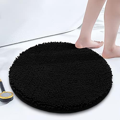 Smiry Round Bathroom Rugs 24X24, Chenille Extra Soft Absorbent Bath Mat by Smiry