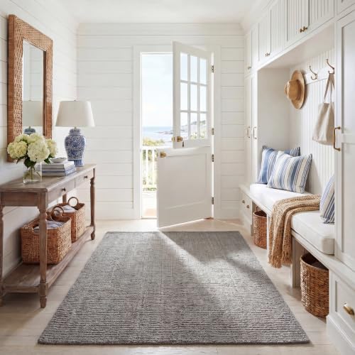 SAFAVIEH Natural Fiber Area Rug 4x6, Jute Knotted Light Grey NF447G by Unknown