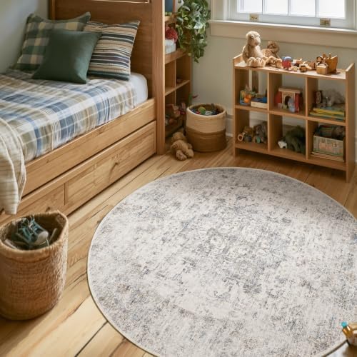 Machine Washable Rugs for Living Room: 4x4 Area Rugs for Bedroom - Image 4