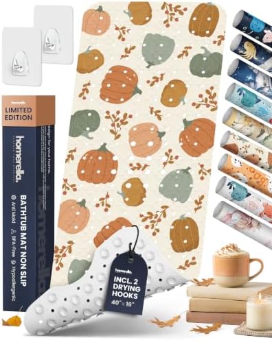 homerella Cozy Fall Non-Slip & Anti-Mold Bathtub Mat for Baby & Kids 40x16 by Homerella