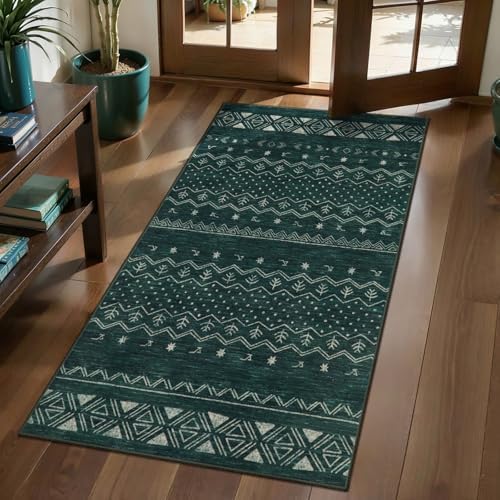 SERISSA 2x4 Washable Non-Slip Boho Runner Rug for Entryway by SERISSAHomeDecorCollection