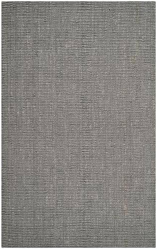 SAFAVIEH Natural Fiber Area Rug 5x8, Jute Knotted Light Grey NF447G - Image 2