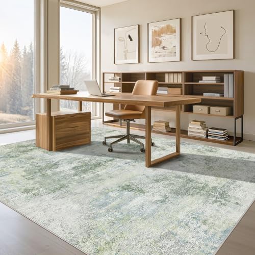 Tortania Area Rug Living Room Rugs - 10x14 Washable Large Soft Neutral Boho Moroccan Bohemian Farmhouse Rug Indoor Floor Carpet for Bedroom Under Dining Table Home Office Decor - Sage Green - Image 4