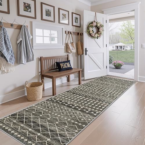 Miukiki Hallway 2x8 Runner Rug Washable Non Slip Kitchen Rug Black - Image 7