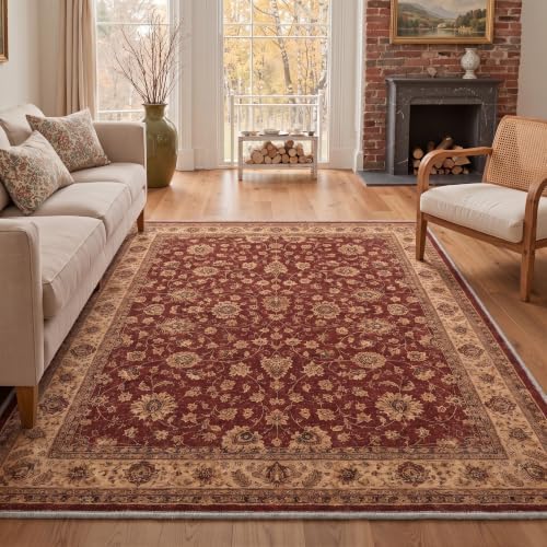 Bavni 2X5 Washable Hallway Runner Rug, Boho Florals Non Slip - Image 4