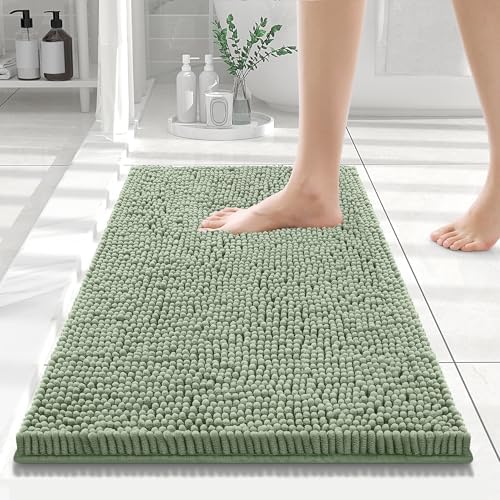 Smiry Bathroom Rugs 24X16, Luxury Chenille Extra Soft Absorbent Bath Mat by Smiry