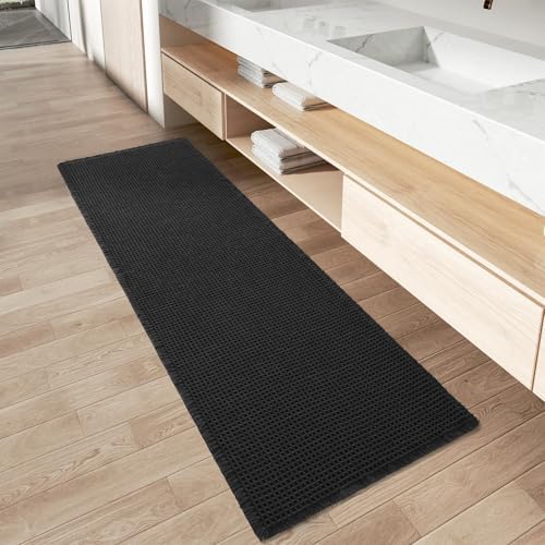 Upgraded Waffle Bath Mat Runner Absorbent Non Slip Bathroom Mat, 2' x 5' by AMOAMI