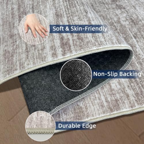 2x5 Washable Runner Rugs，Modern Abstract Rug Runner,Ultra-Thin Kitchen Runner Rug Non-Slip Backing Entryway Runners,Bathroom Carpet for Hallways,Bedroom，Laundry Room - Image 4