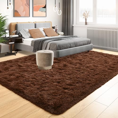 Tepook 4x6 Brown Area Rugs for Living Room Bedroom - Image 2