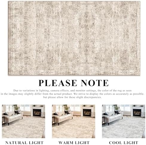TOPRUUG Washable 12x18 Area Rug - Extra Large Thin Rugs for Living Room - Image 4
