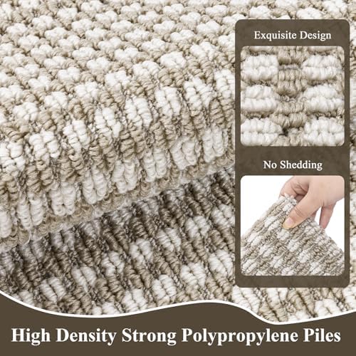 Ileading Beige Runner Rugs for Hallway 2'x8' Non Slip Farmhouse Long Kitchen Floor Mats with Rubber Backing Absorbable Throw Rugs Machine Washable Indoor Decor Carpet for Corridor Petmat Entryway - Image 4