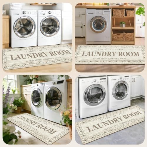 Soft Laundry Room Rug Runner, 20"x60", Washable, Non-Slip Thick Mat - Image 7