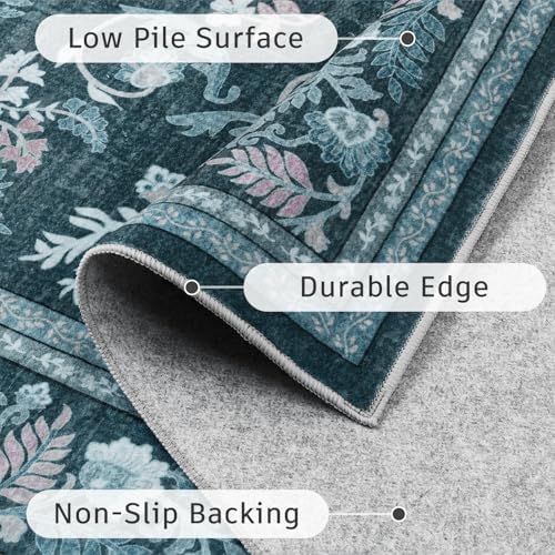 DCX Washable Blue 4x6 Area Rug - Image 4
