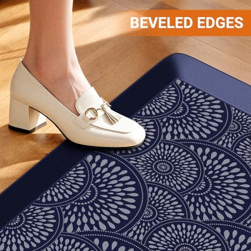 Mattitude Kitchen Mat, 17.3x39in Heavy Duty Ergonomic Comfort Foam Standing Desk Mat, Waterproof Non-Slip Standing Mats and Rugs for Kitchen, Office, Laundry, Blue - Image 6