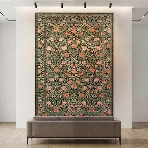 GarveeHome Dark Green Floral Washable Rug 5x7 for Bedroom Living Room - Image 5
