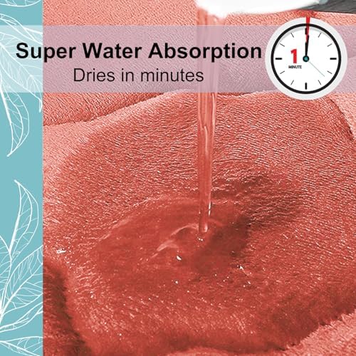 OLANLY Memory Foam Bath Mat Rug 36x24, Ultra Soft Bathroom Rugs, Coral - Image 5