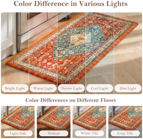 Collive Anti Fatigue Kitchen Mats, Boho Cushioned Kitchen Rugs, 20"x39" - Image 7