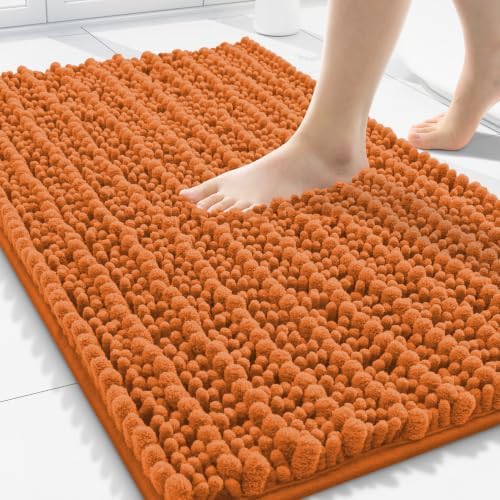 Smiry Bathroom Rugs 30X20, Extra Soft Rubber Backing Chenille Bath Mats - Image 2