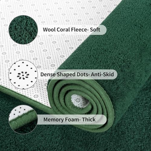 FlyDOIT Area Rugs for Bedroom Living Room, 7x10 Dark Green Super Soft Comfy Thickened Memory-Foam Indoor Carpets, Modern Aesthetic Minimalist Carpet for Boys Girls Adults Apartment Nursery Home Décor - Image 5