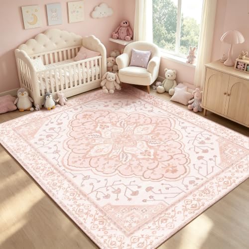 YARNSCAPE 5' x 7' Machine Washable Area Rug, Non-Slip Low-Pile Carpet by YARNSCAPE