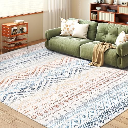 Miukiki 5x7 Washable Area Rug for Living Room, Soft Non Slip Rug Multi by Miukiki