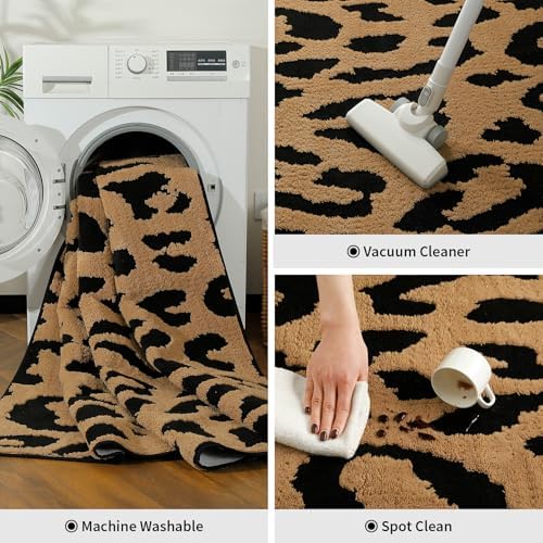 YIHOUSE Leopard Hallway Runner Rugs 2x8: Washable Non Slip Cheetah Rug - Image 7