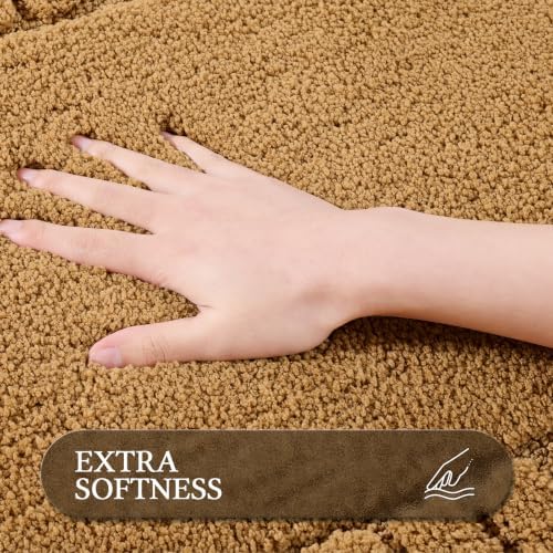 Pauwer Bathroom Rugs Set 2 Piece, Microfiber Bath Mat Set, Mustard - Image 3