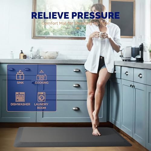 FEATOL Anti Fatigue Mat for Standing Desk & Kitchen Floor, 9/10 Extra Thick - Image 4