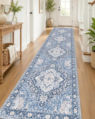 OLANLY 2'6"x14' Washable Runner Rug, Non Slip Carpet for Hallway Kitchen by OLANLY