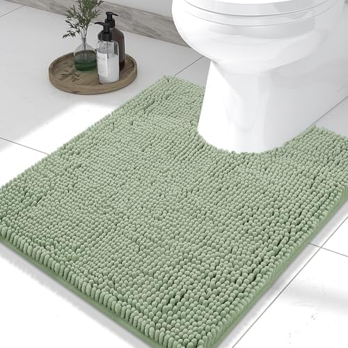Smiry Toilet Rugs U-Shaped 24x20, Extra Soft Absorbent Contoured Bath Mat by Smiry