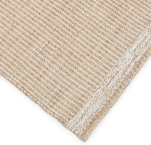 10x14 feet Natural Jute & Wool Area Rug,– Handwoven Mini Check Natural Fiber Rug with 4" Border, Neutral Boho Farmhouse Rug for Living Room,Dining Room,Bedroom | 0.6" Pile (10' x 14') - Image 6