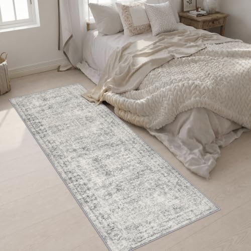 3x8 Washable Runner Rug：Modern Abstract Soft Carpet Black Grey - Image 5