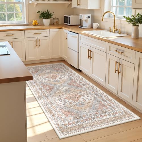 zesthome 3x6 Runner Rug Non Slip,Washable Hallway Runner Rug,Orange by Zesthome