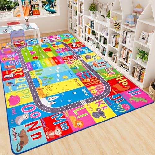 HOMORE Kids Rug, 10x14 Large Educational Rugs for Classroom Playroom - Image 4