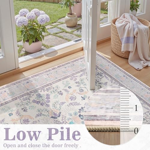 DCX Purple 3x5 Area Rug Machine Washable - Image 3