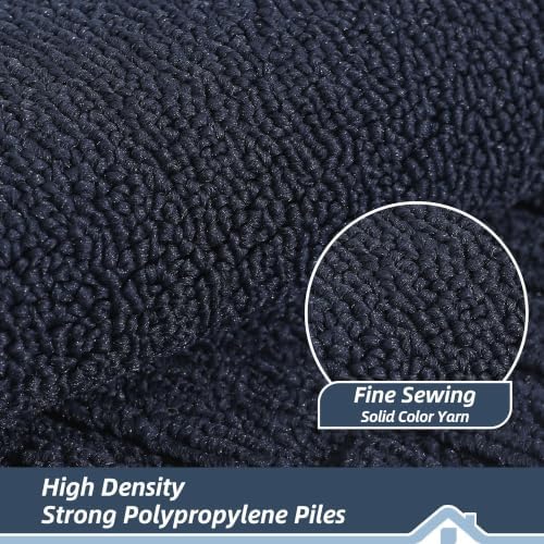 BEQHAUSE Kitchen Rugs 20"x48", Non Slip Washable Kitchen Mat, Navy Blue - Image 6