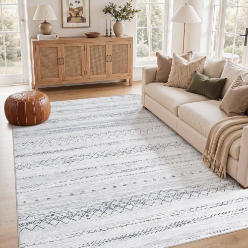 cotiled 6x9 Area Rugs for Living Room: Boho Washable Rug for Dining Room by COTILED