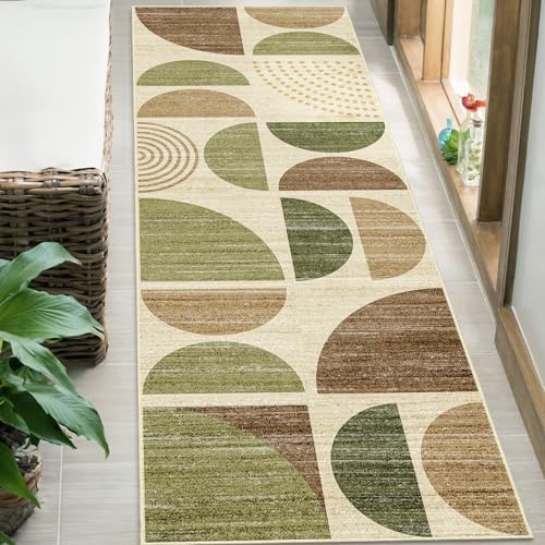 MUJOO Runner Rug Washable,2x6 Area Rugs Non Slip Modern Abstract by MUJOO