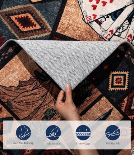 YIHOUSE 8x10 Western Cowboy Area Rugs for Living Room - Image 6